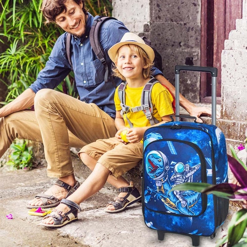 KLFVB Kids Luggage for Boys Girls, Cute Rolling Wheels Suitcase for Toddler, Children Travel Carry on Suitcase - Image 1